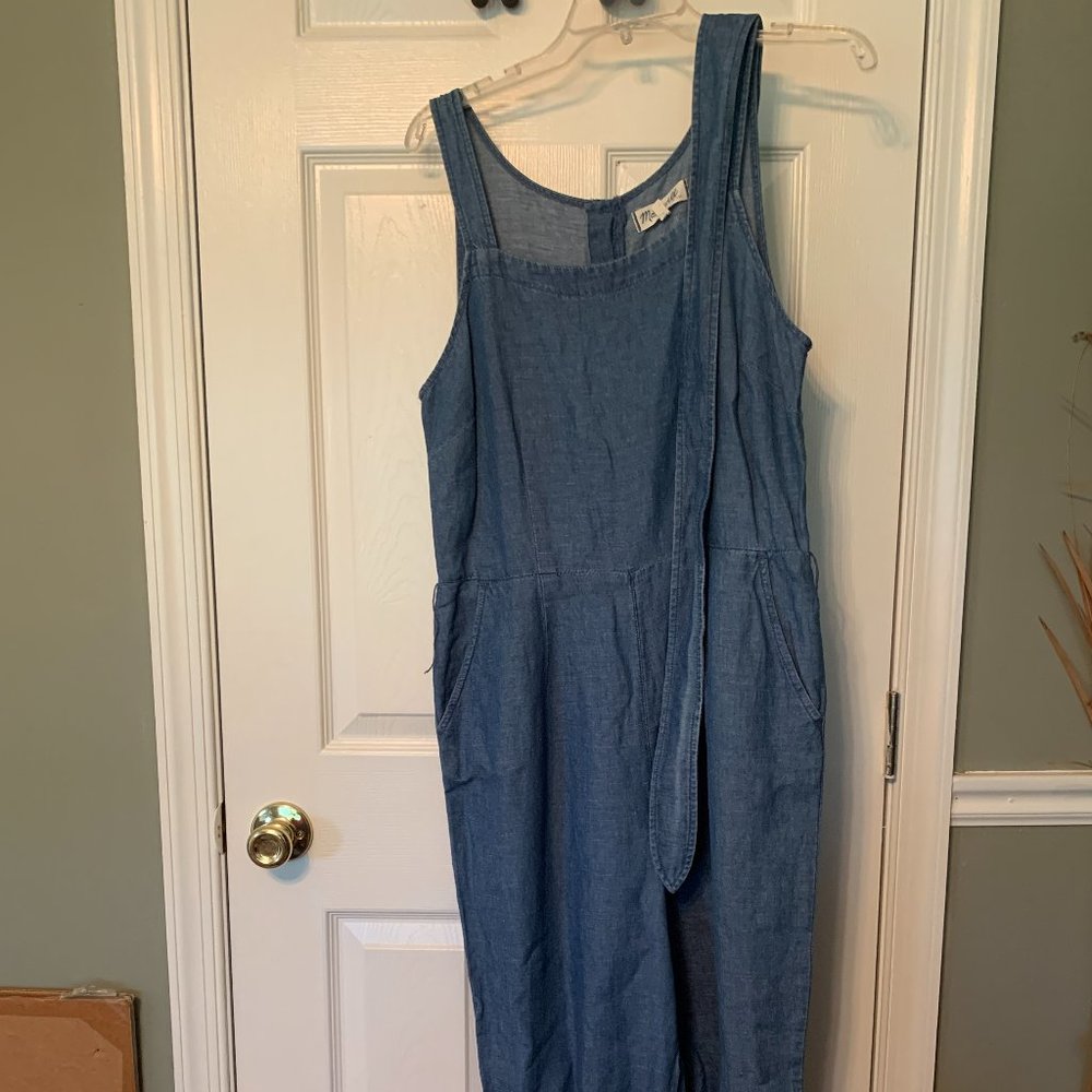 Madewell chambray sleeveless jumpsuit Sz 10